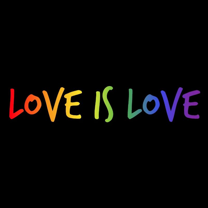 Love is Love LGBT Regenbogen Flagge
