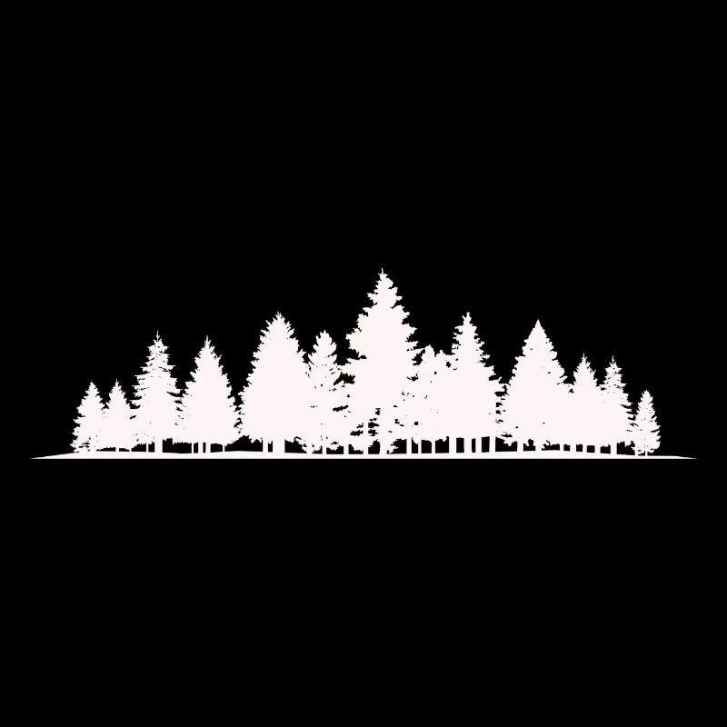 Forest Silhouette Trees