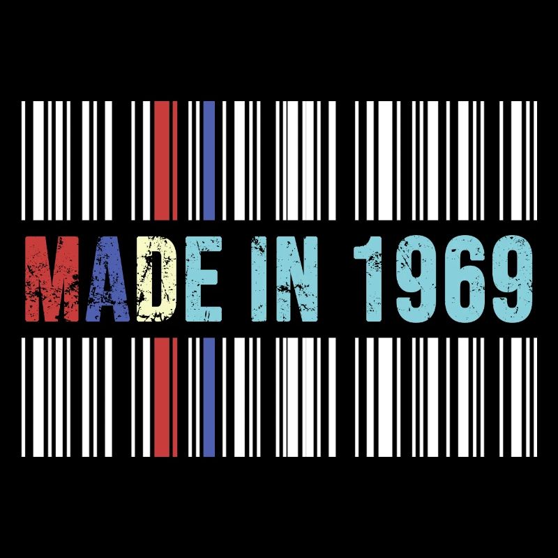 1969 birthday 53 years 53rd anniversary retro barcode