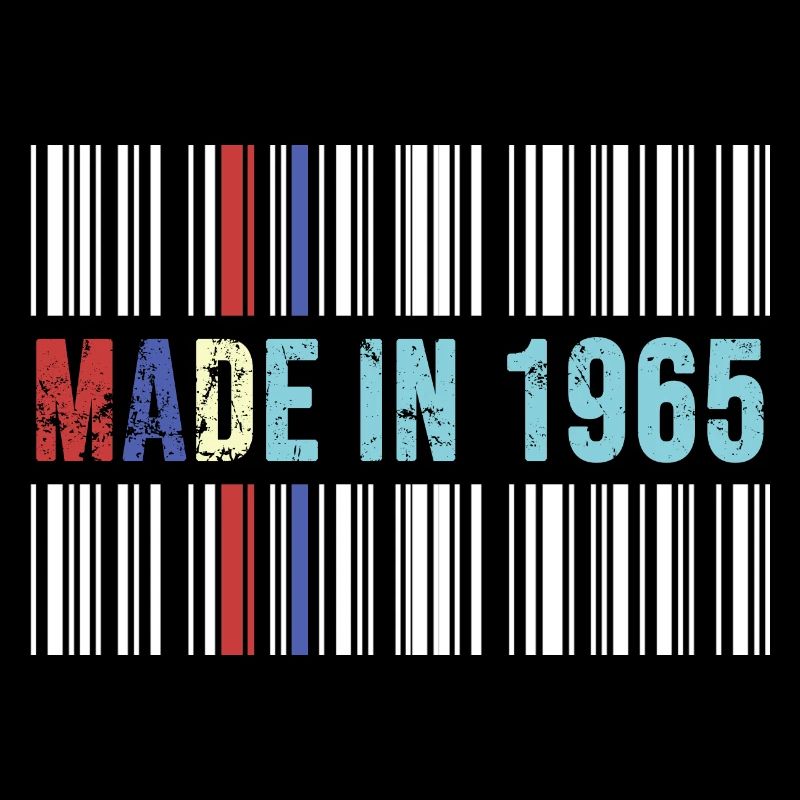 1965 anniversaire 57 ans 57e anniversaire rétro code-barres