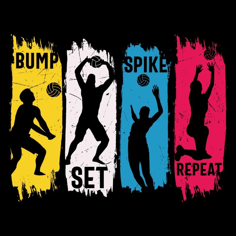 Bump set spike répéter cool volleyball en disant