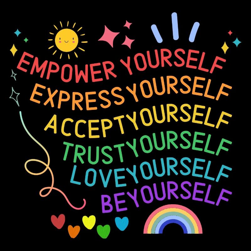 Pride Queer Divers LGBTQ Regenbogen Love Yourself