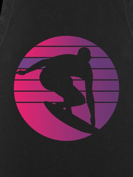 Surfer Retro Surfing Sunset