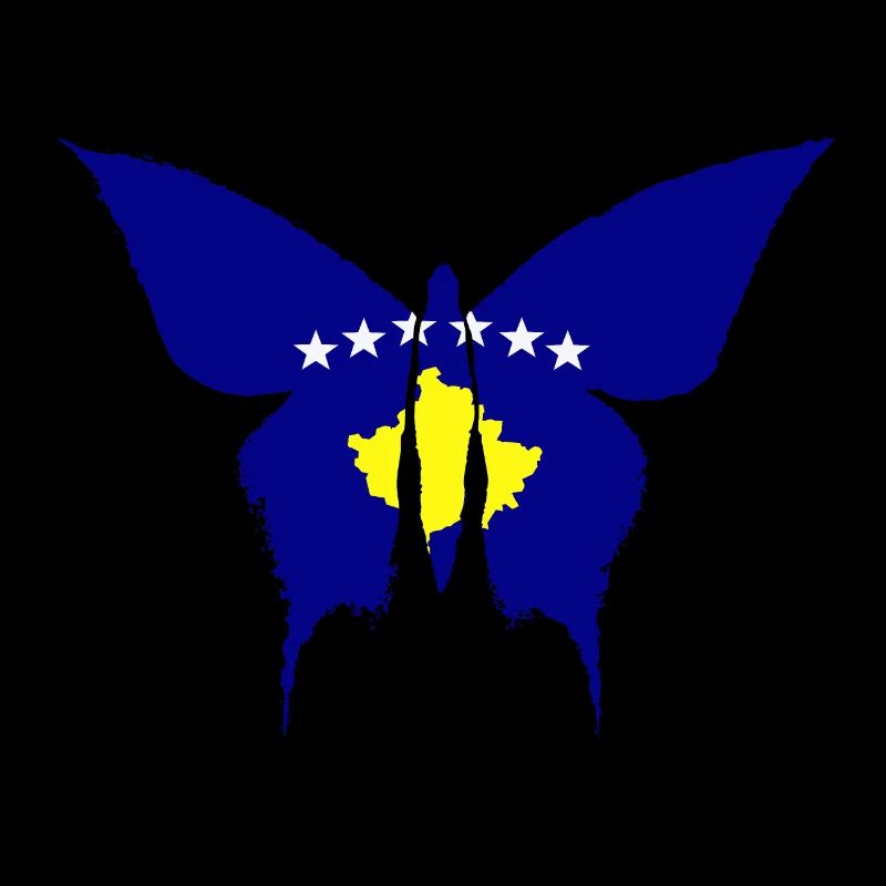 Drapeau du Kosovo papillon