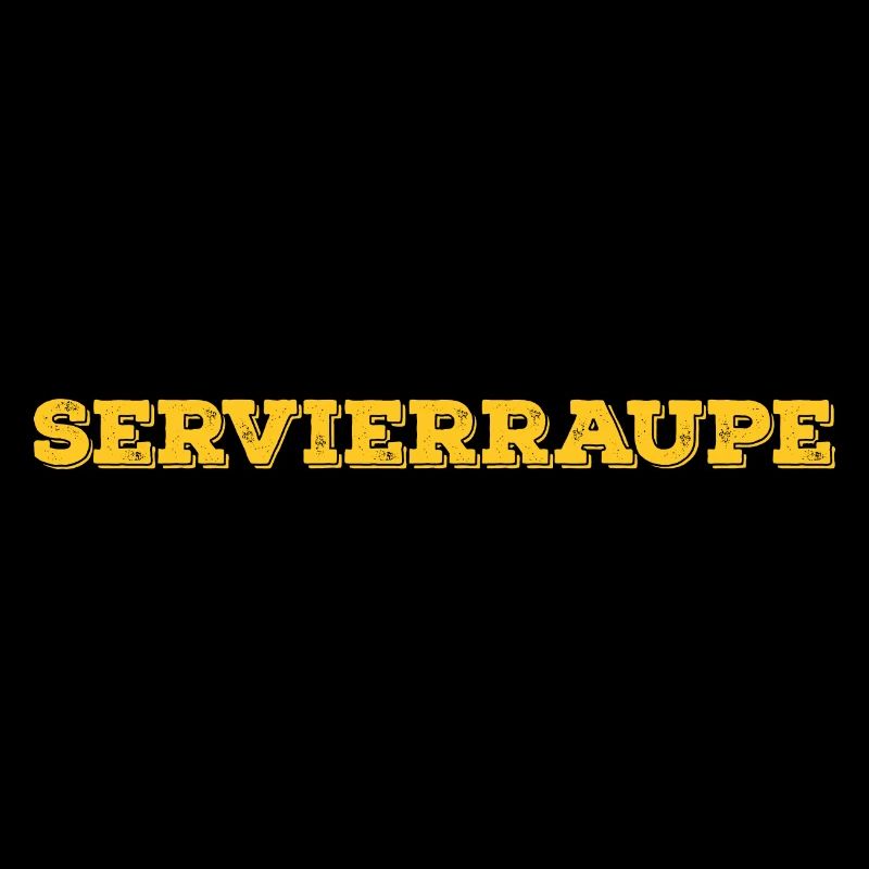 Servierraupe, lustiges Motiv Kellner, Kellnerin
