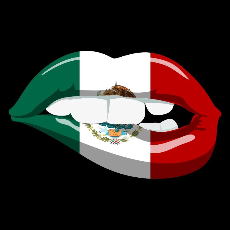 Mexique drapeau lèvres bouche drapeau mexicain