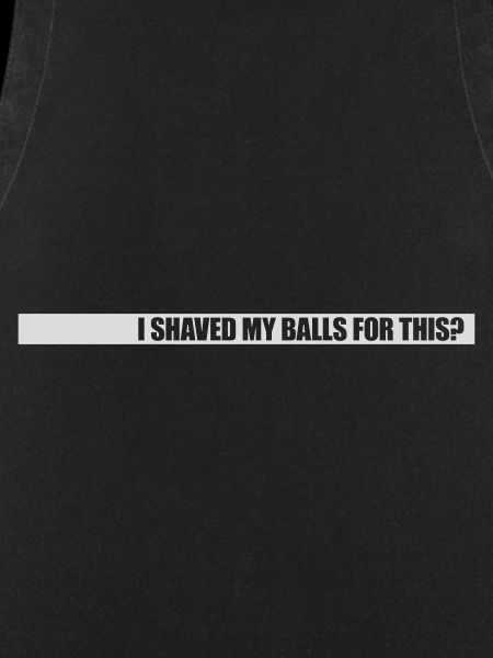 I shaved my balls