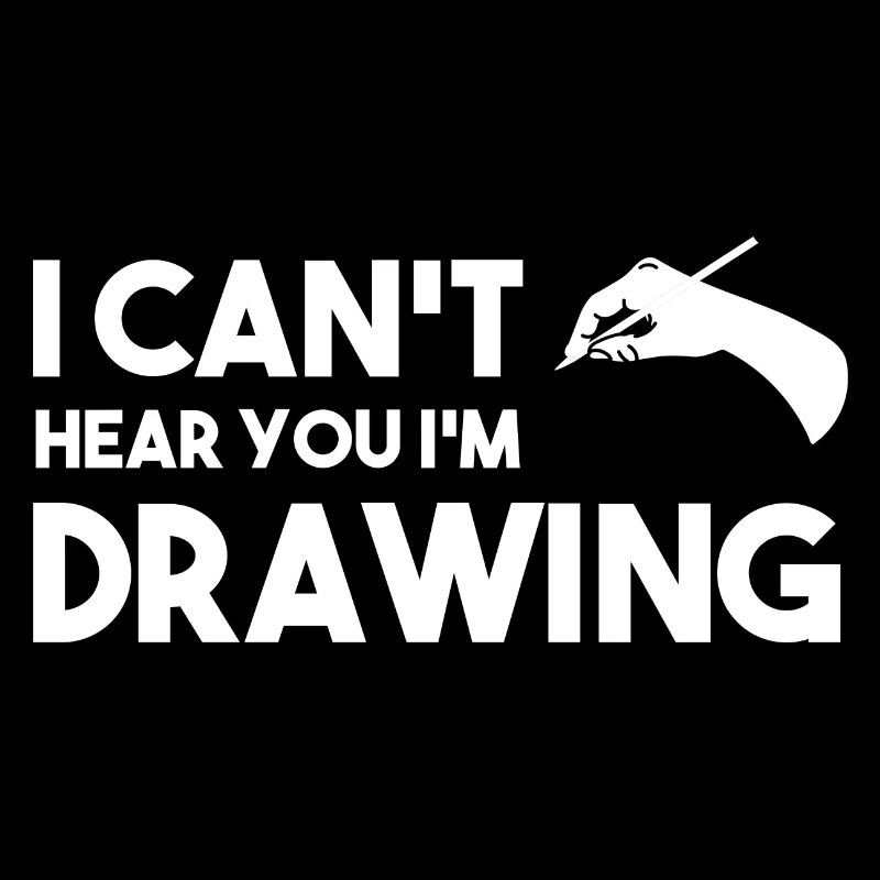 I Can't Hear You I'm Drawing Coffee Illustrator