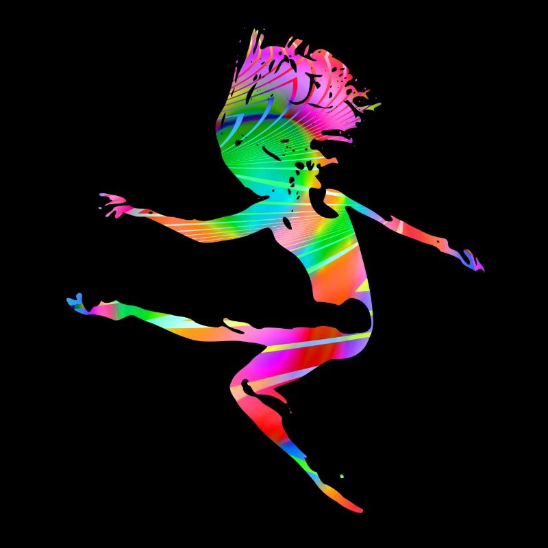 Fractal & Rainbow, Nerd Gift, Dancer & Colorful