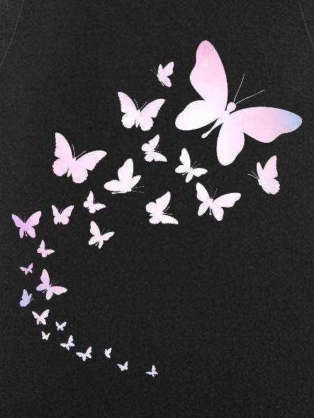 Butterflies fly