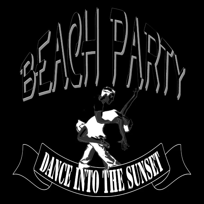 beach party dancing couple vacances coucher de soleil