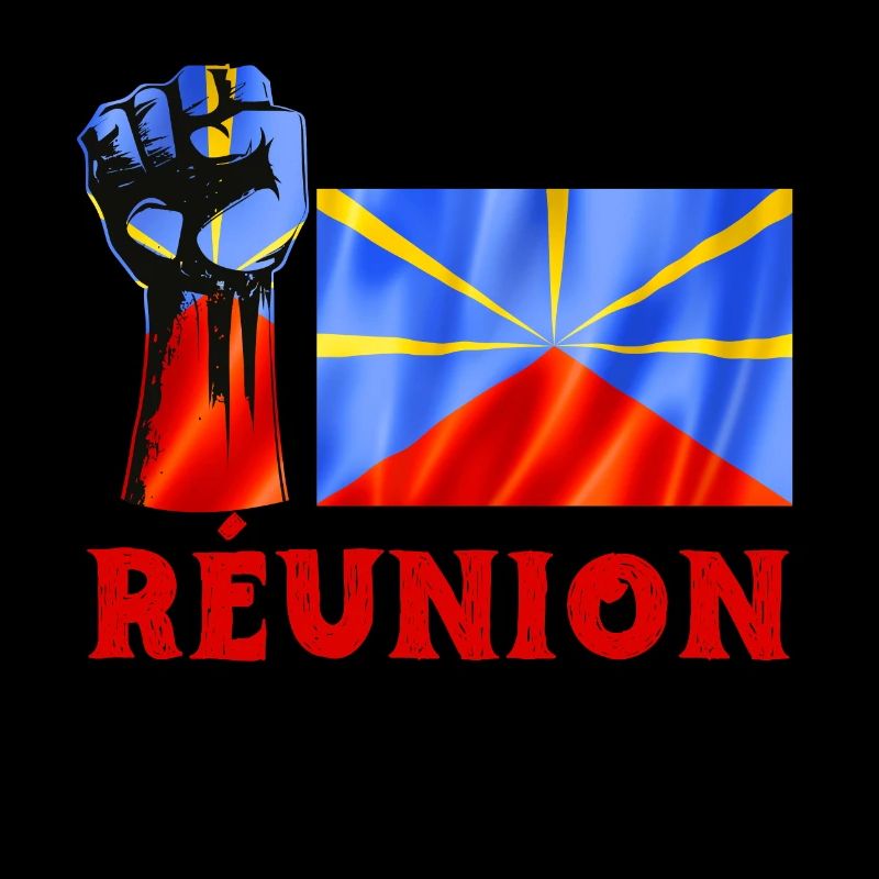 Drapeau La Réunion Courage Honneur Et Respect