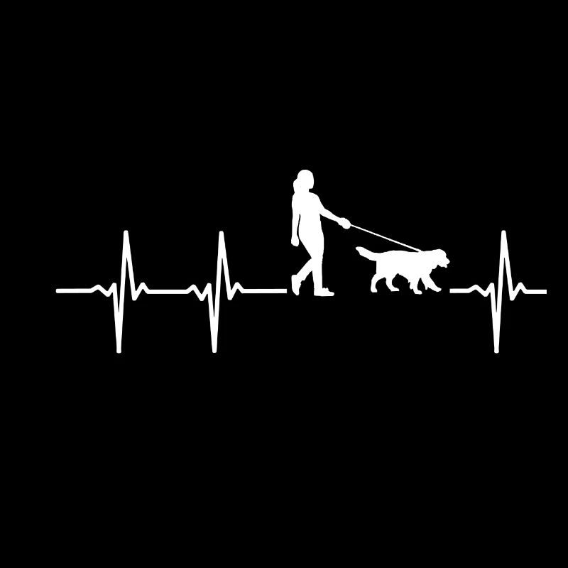 Dog Walking Heartbeat Pulse Gift