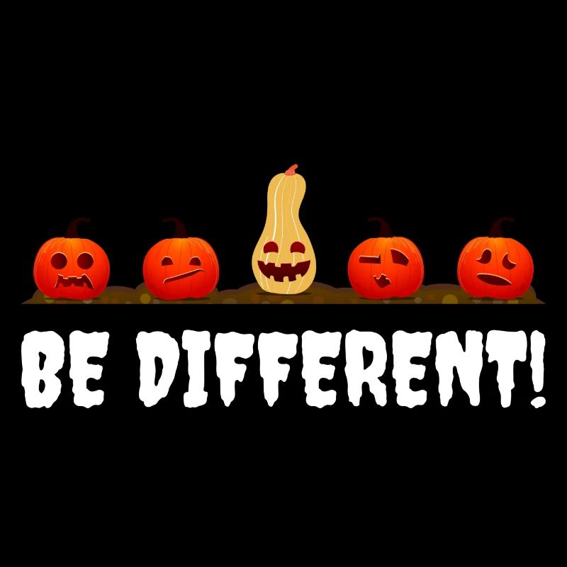 Be Different Halloween Pumpkin Face Pumpkins
