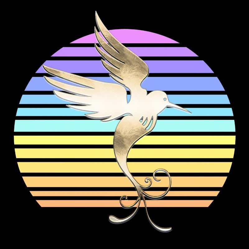 Colibri au coucher du soleil