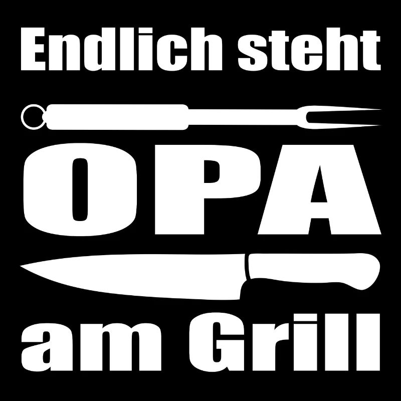 Endlich steht Opa am Grill