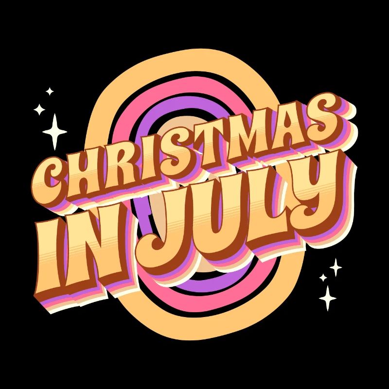 CHRISTMAS IN JULY TYPOGRAPHY FONT
