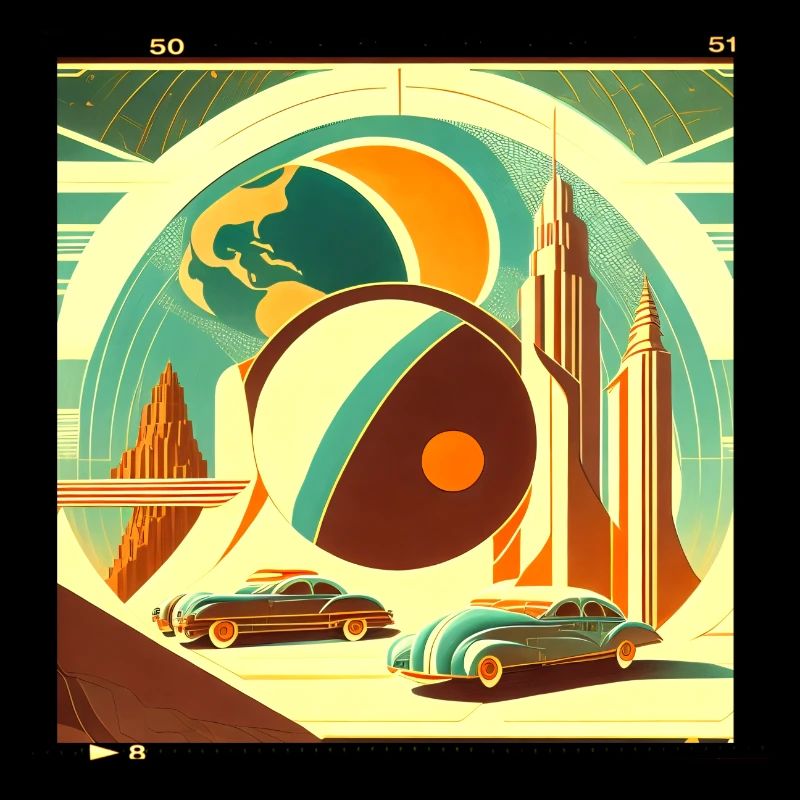 Imaginary retro planet