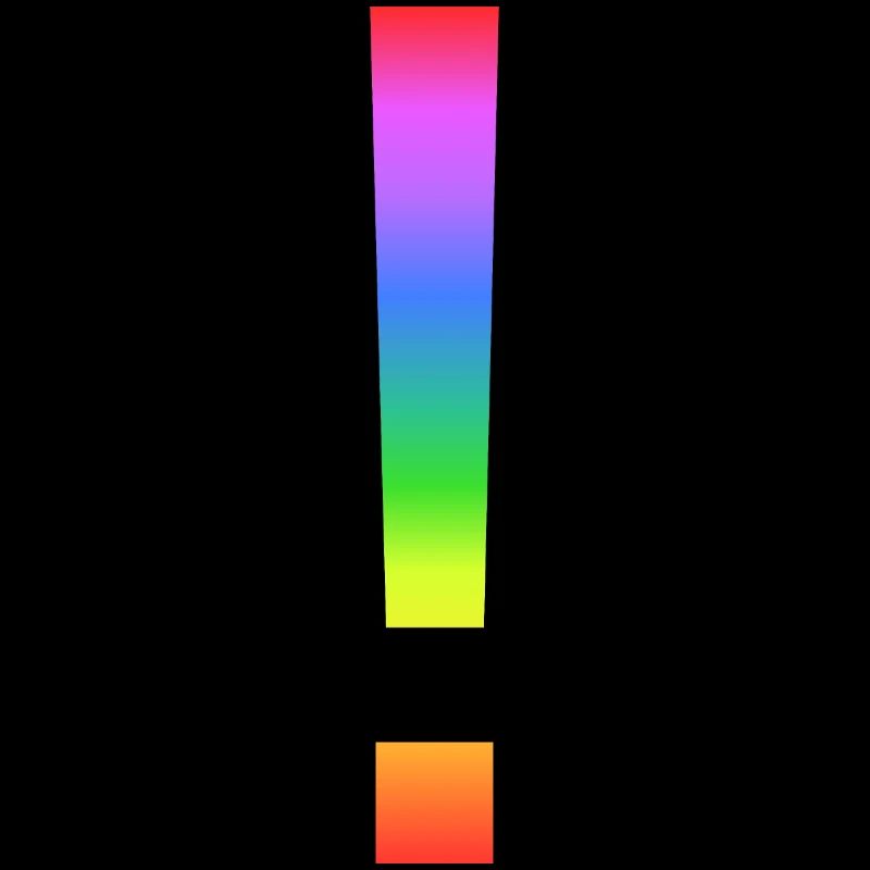 Point d'exclamation arc-en-ciel