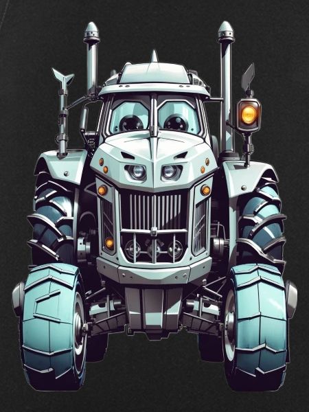 Tractor with eyes