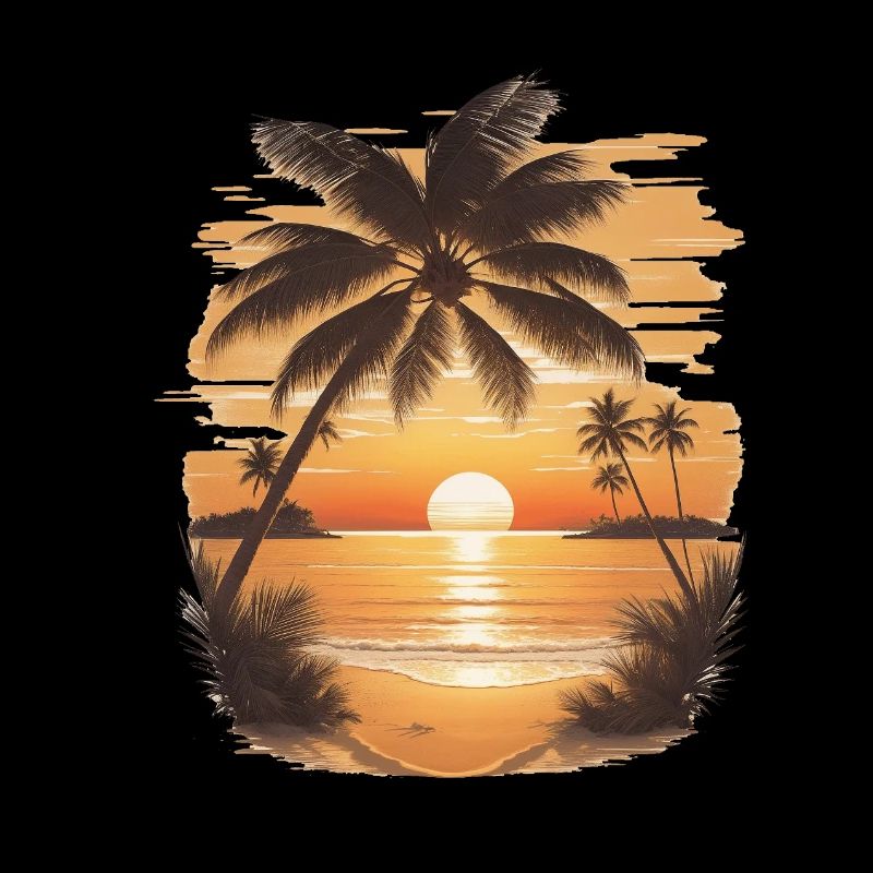 Sunset Serenity: Beach Scene