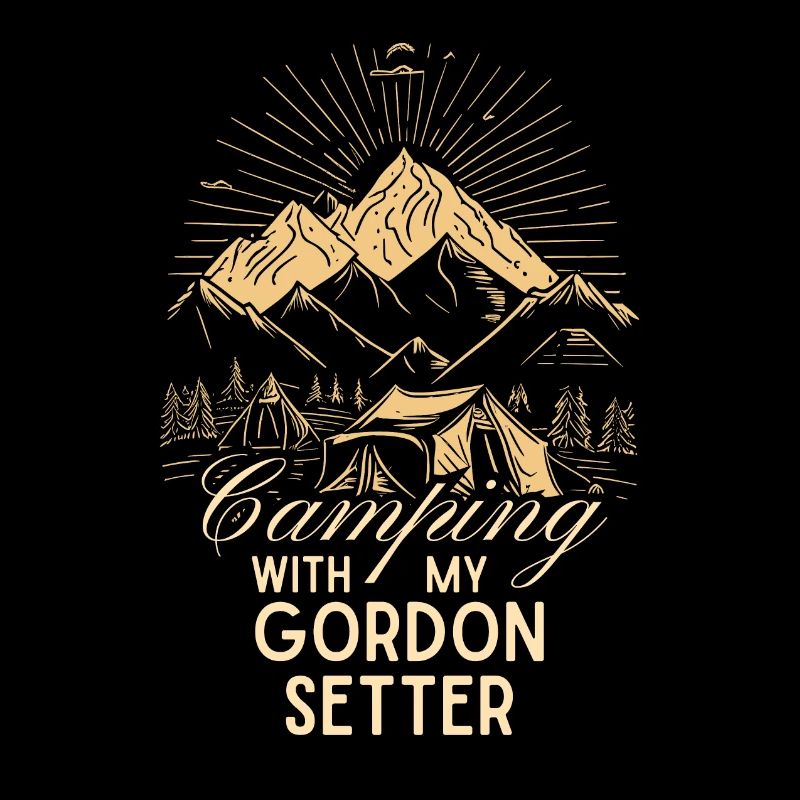 Gordon Setter Camping
