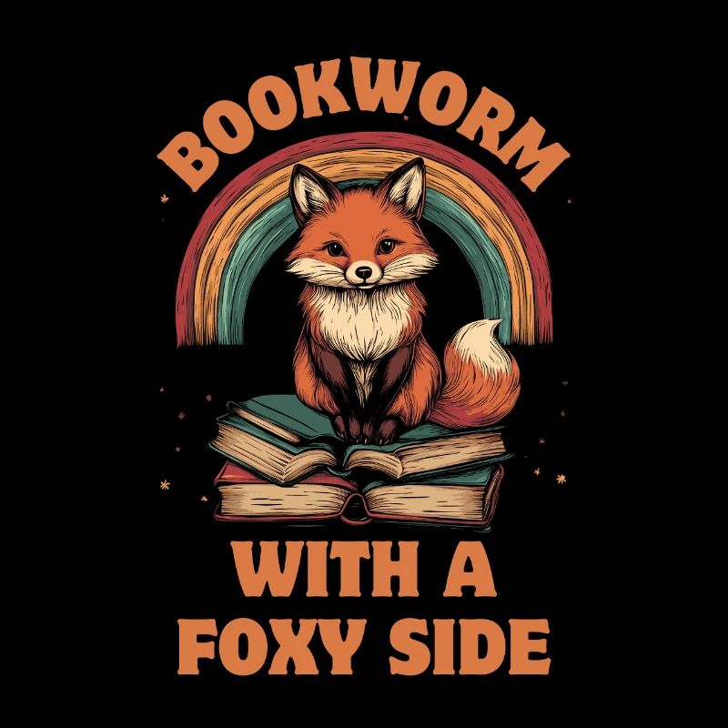Süßer Fuchs mit Bücher
