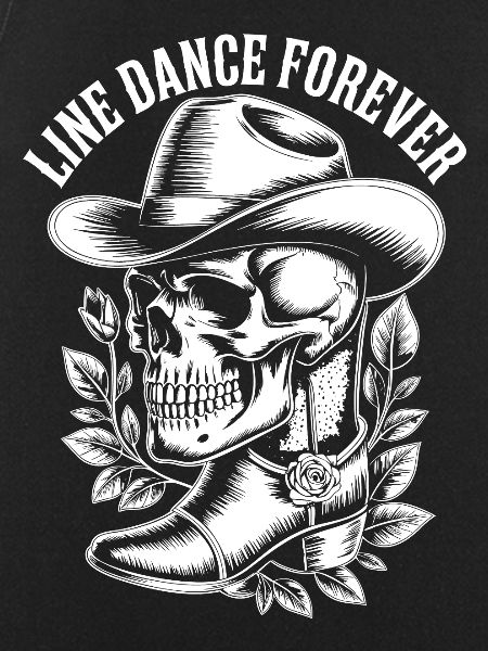 Line Dance Forever Skull