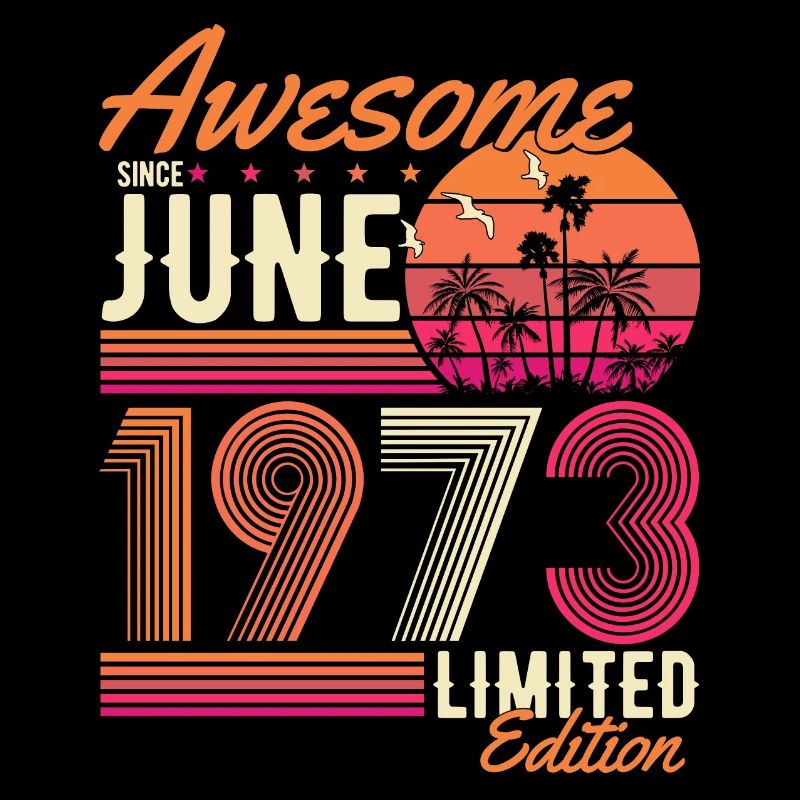 June 1973 Vintage Retro Birthday