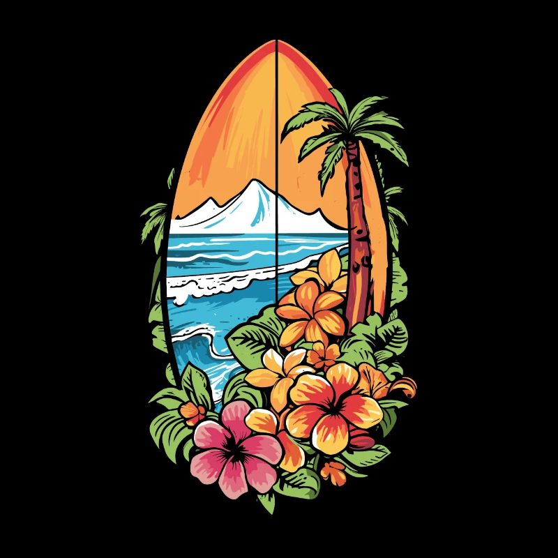 Surfer Surf Fleurs