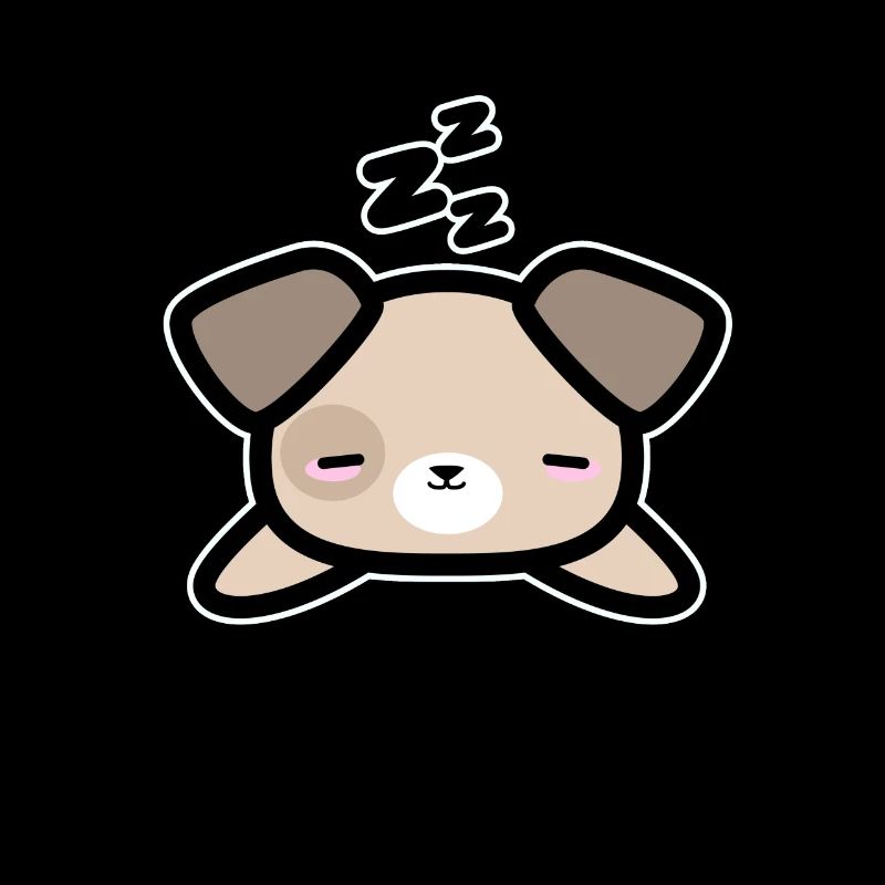Cadeau de dessin de style mignon Kawaii Design Sleeping Dog