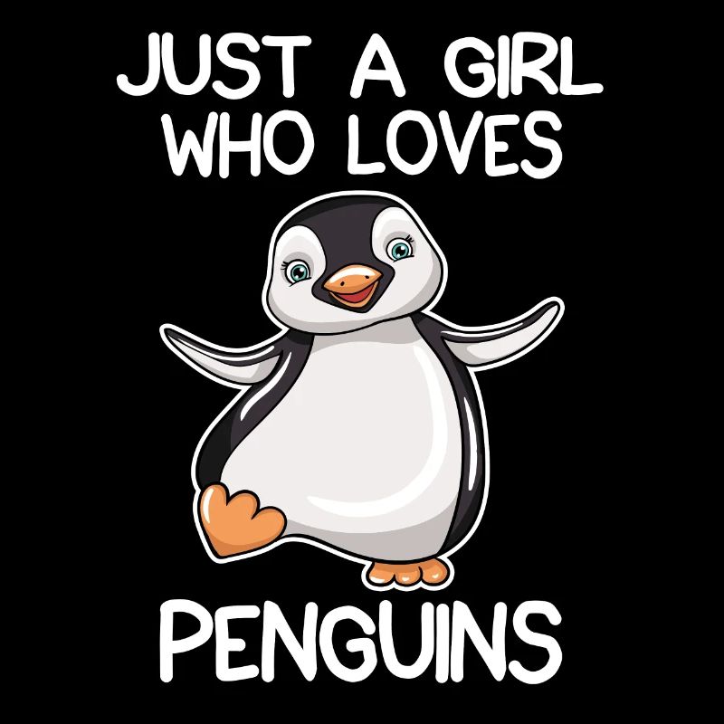 Nur ein Mädchen, das Pinguine liebt