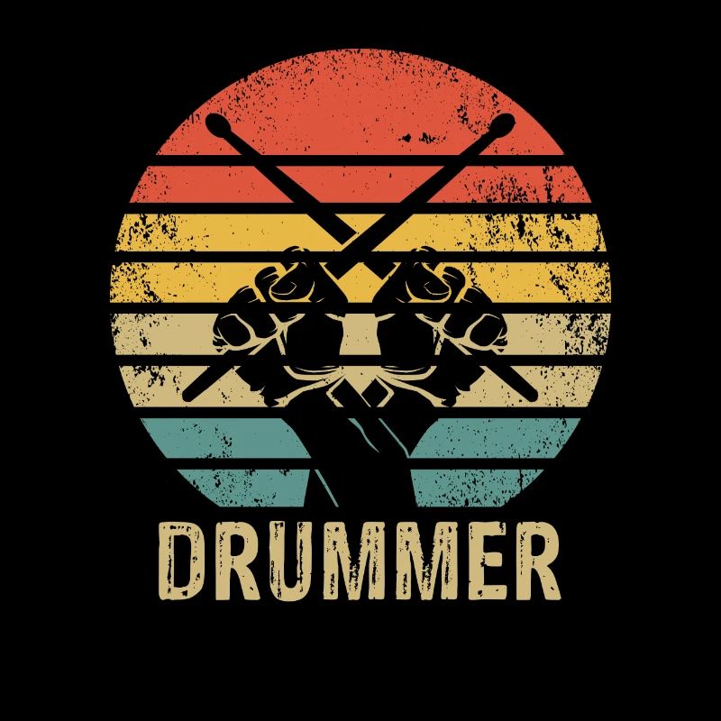 Retro Drums Drummer Vintage Drummer