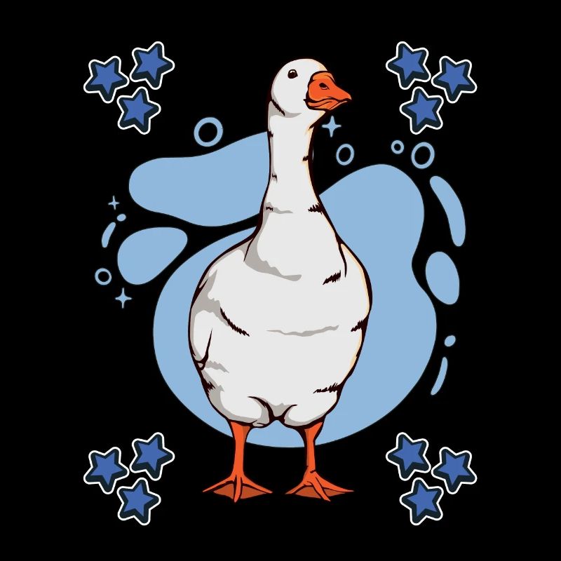 Gänse Goose Blue Design