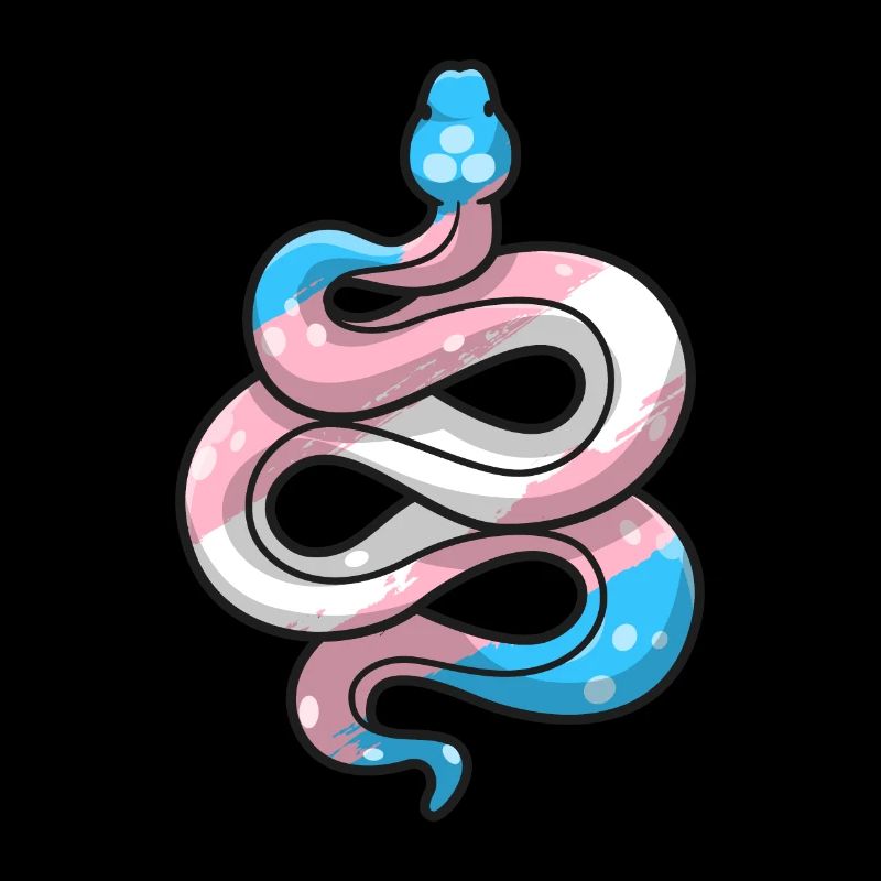 Transgender Pride Stuff Trans Flagge Schlange Reptil