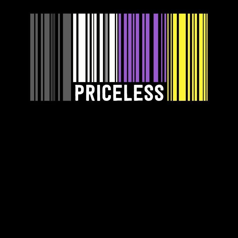 Priceless Gender Nonbinary Pride Barcode Discreet