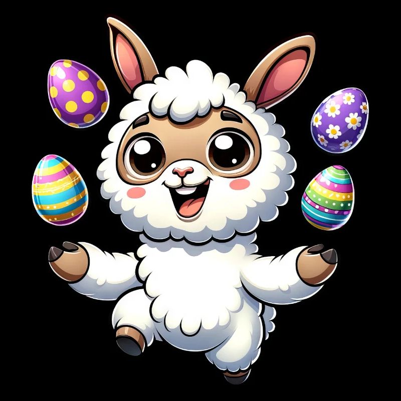 Easter Llama Juggling Easter Egg Juggling