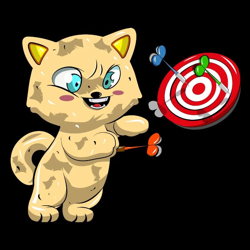 Cat Playing Darts