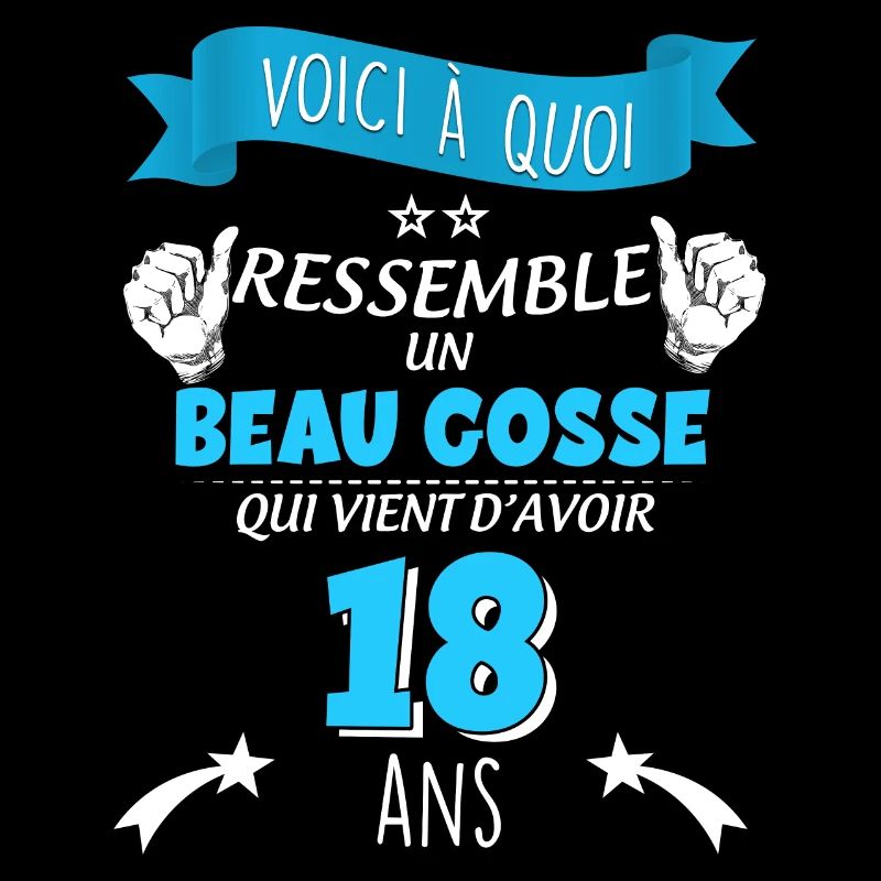 Beau gosse 18 ans Anniversaire Message Drôle