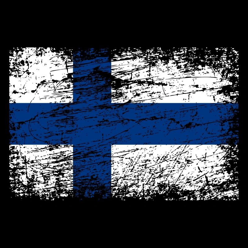 Drapeau finlande utilisé look bannière pays Suomi