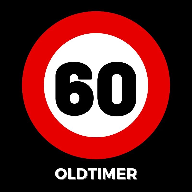 60 anniversaire Oldtimer panneau de signalisation