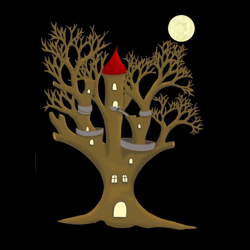 Fantasy Baumhaus Wald Baum Kind Kinder Märchen