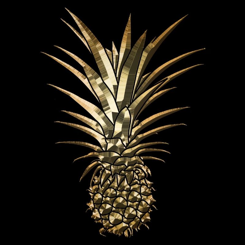 Idée de cadeau chic à la mode d'ananas doré