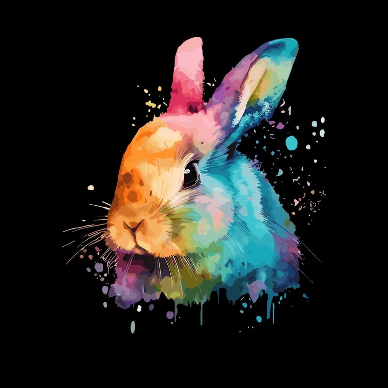 Cute little rabbit For rabbit lovers Colorful