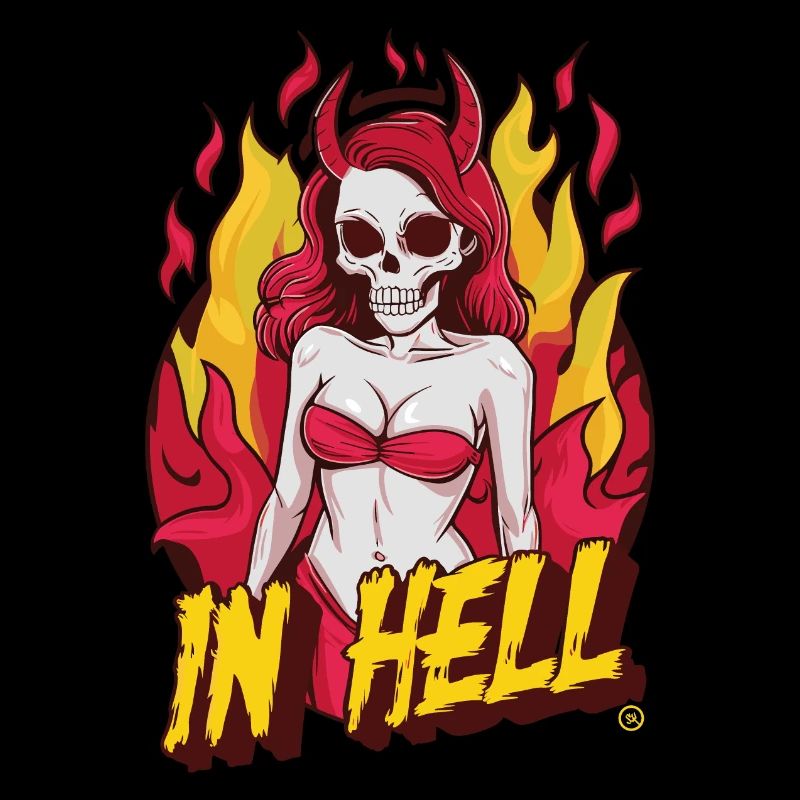 Female Devil - Alive, Skull, Totenkopf