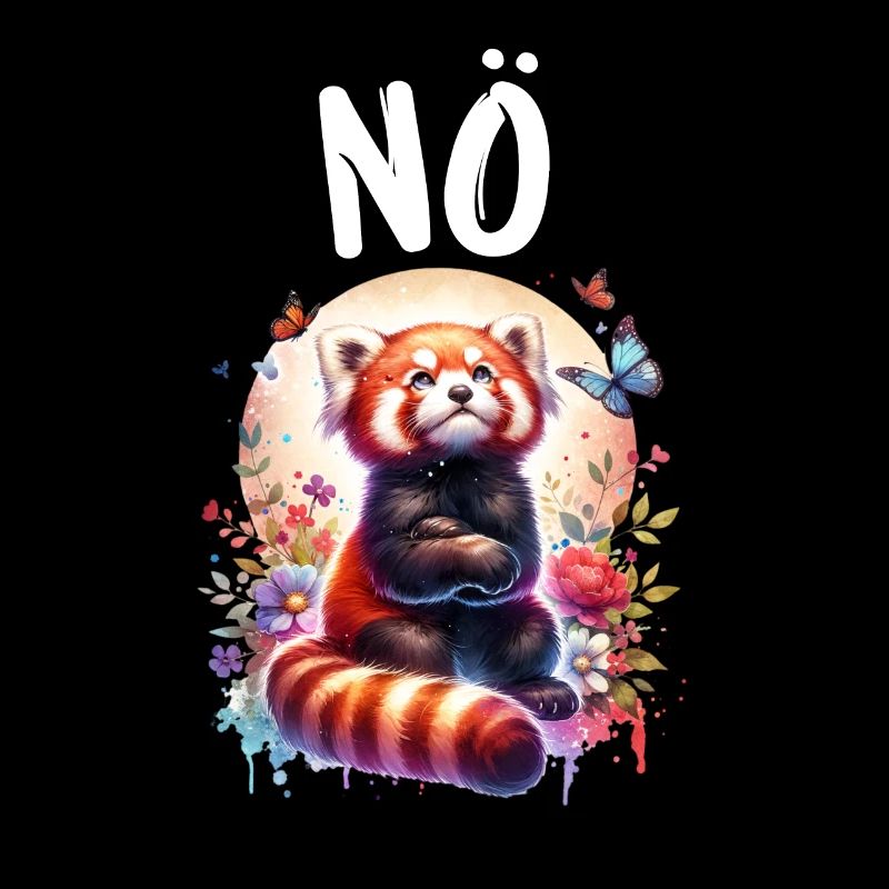 Red Panda Funny Saying Nope Fire Fox