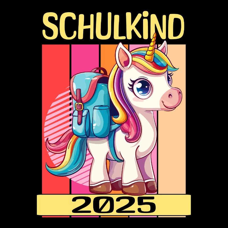 Schulkind 2025 Einhorn Einschulung Schule Schüler