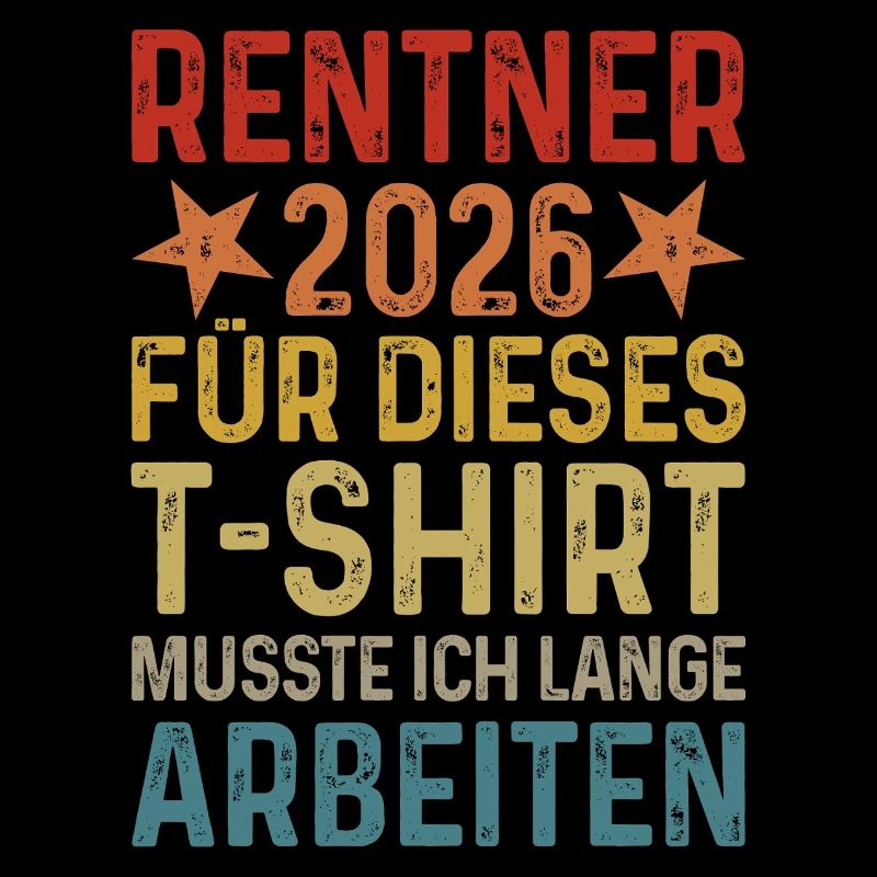 Rentner 2026 TShirt Retro Rente Geschenk Ruhestand