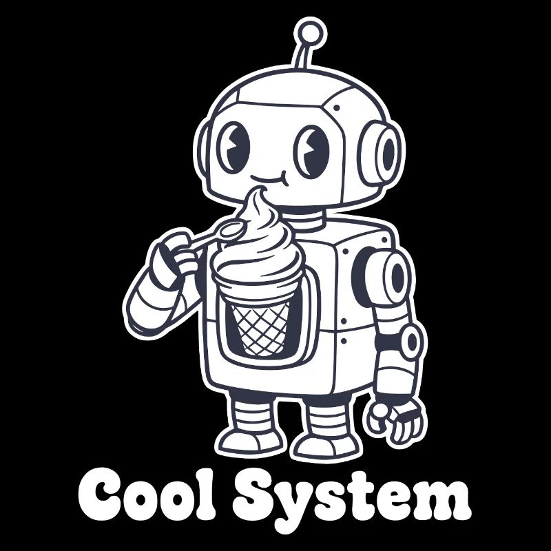 Roboter mit Eiscreme