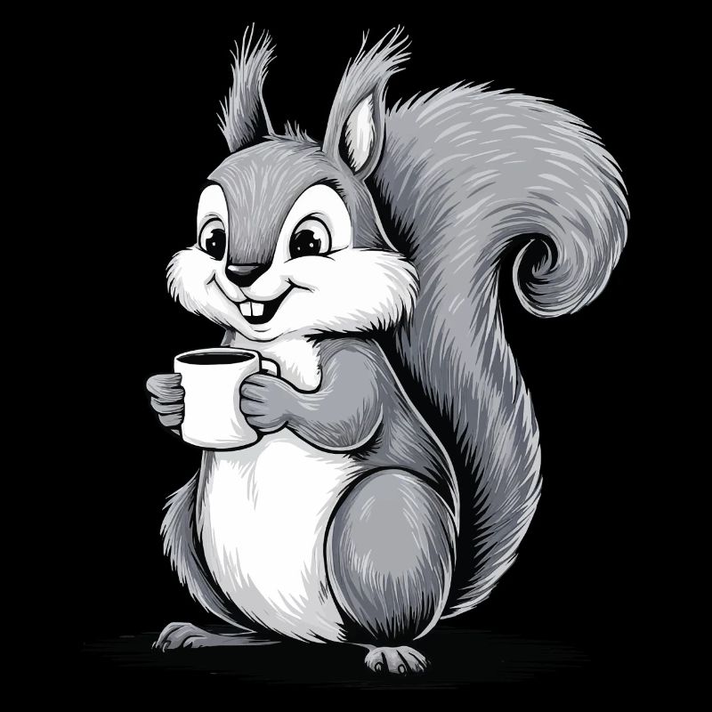 Eichhörnchen Eichhörnchen Kaffee trinken Koffein